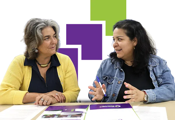 Mentor Kelly Watson meets with Chatfield Scholar Meana Vice